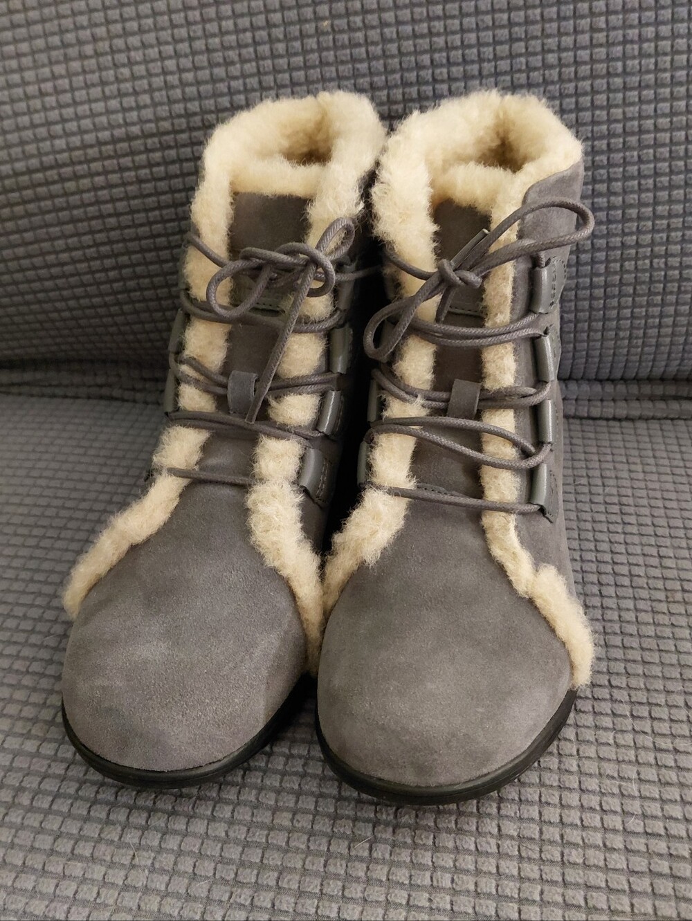 Revitalign Orthotic Warm-Lined Suede Boots - Park City Sz 7.5m New